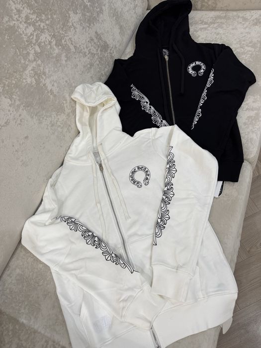 Худі зіпка Chrome Hearts, зипка хром хартс , чорна та біла