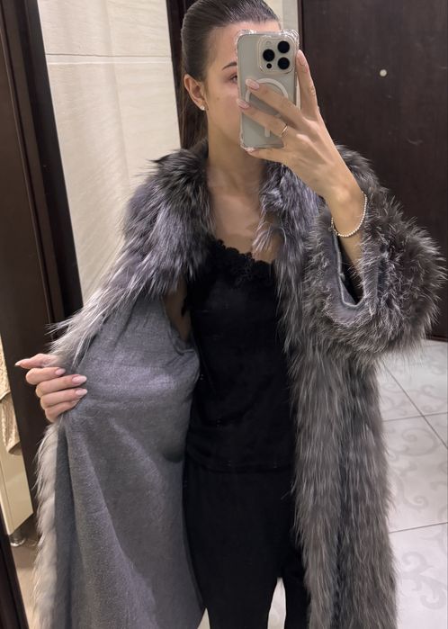 Пальто из чернобурки