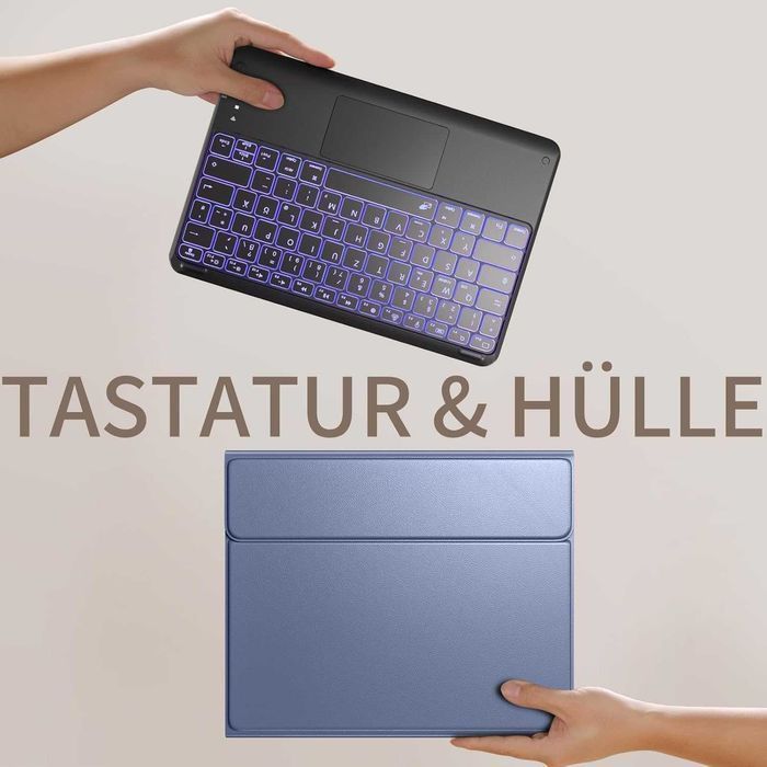 Vobafe etui klawiatura bluetooth touchpad LED iPad Pro 12,9' 3/4/5/6