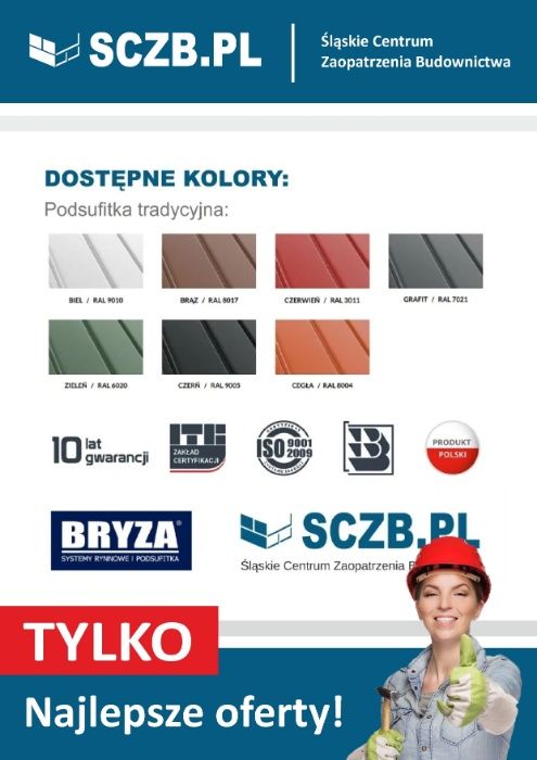 Podsufitka podbitka dachowa PCV Deska sufitowa pvc BRYZA panele panel