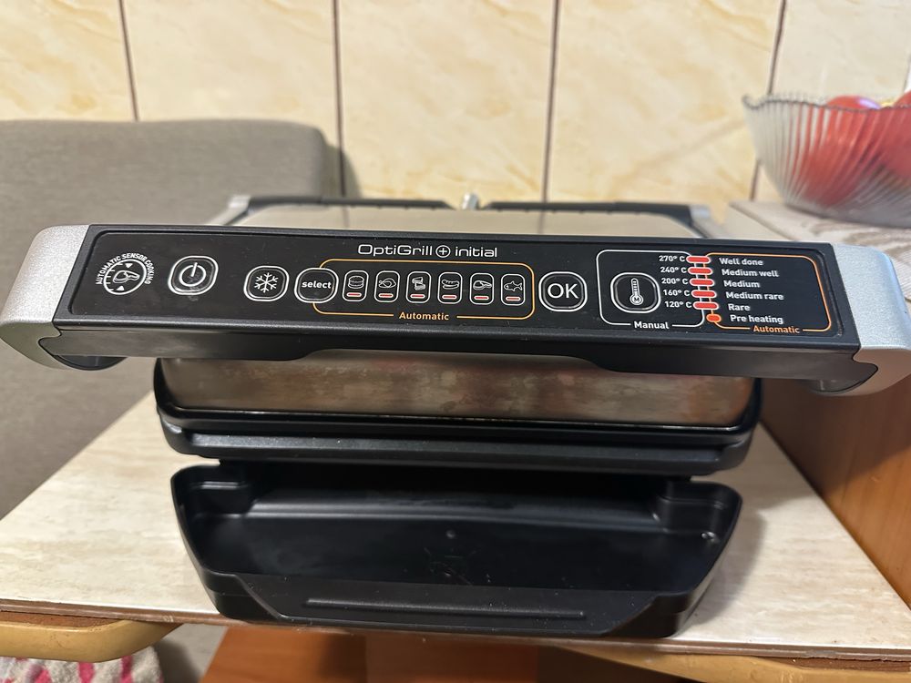 Гриль-барбекю електричний Tefal GC706D34 Optigrill+ Initial