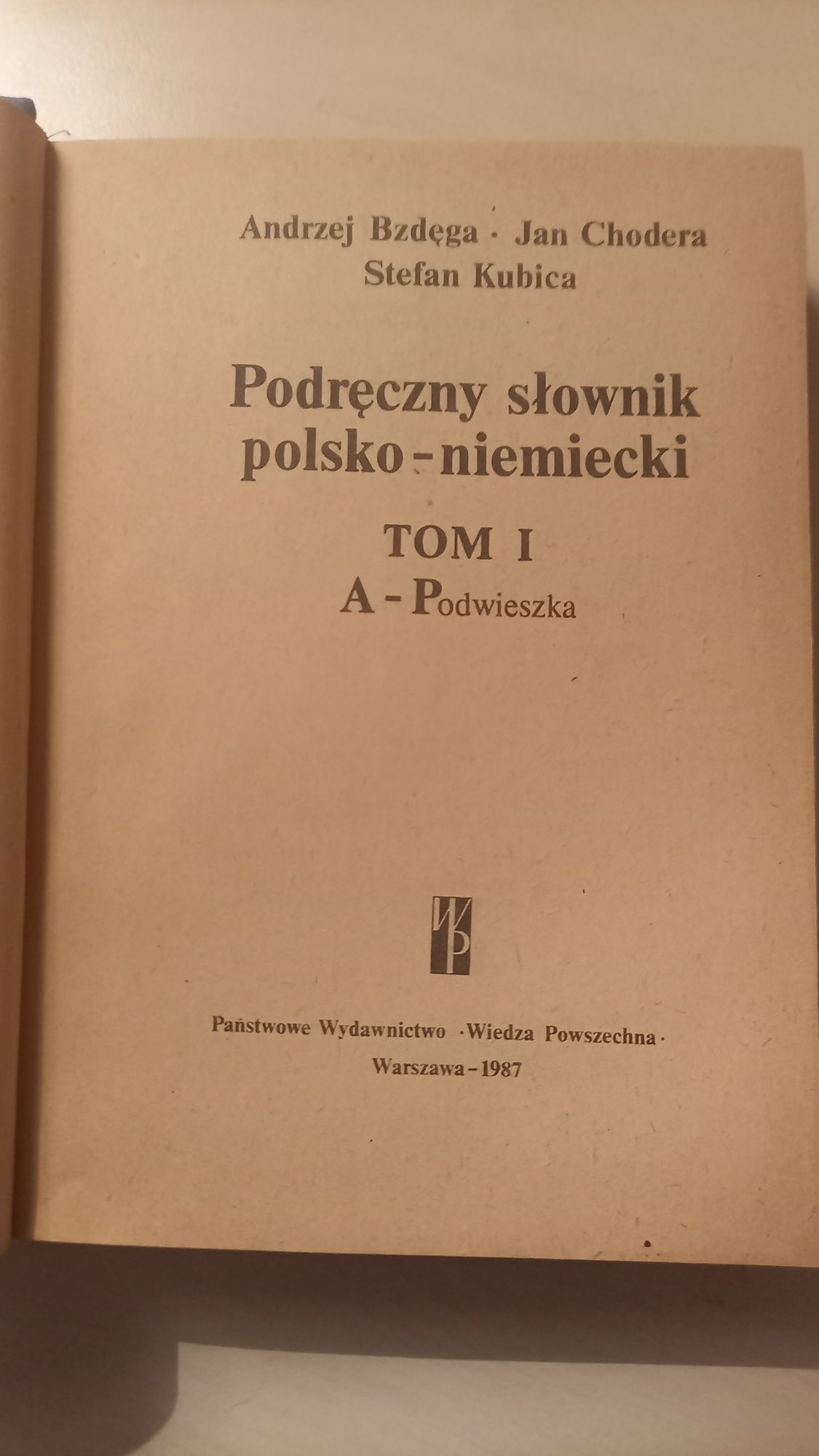 Podręczny słownik polsko-niemiecki. Wiedza Powszechna