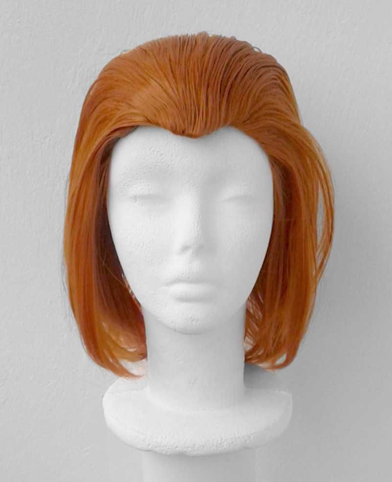 X-men Xmen Raven ruda pomarańczowa peruka bez grzywki zaczesana wig