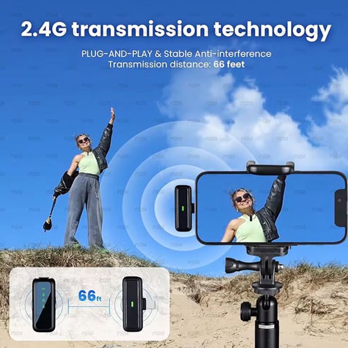 Бездротовий петличний мікрофон SX5 wireless (type-c) для смартфону