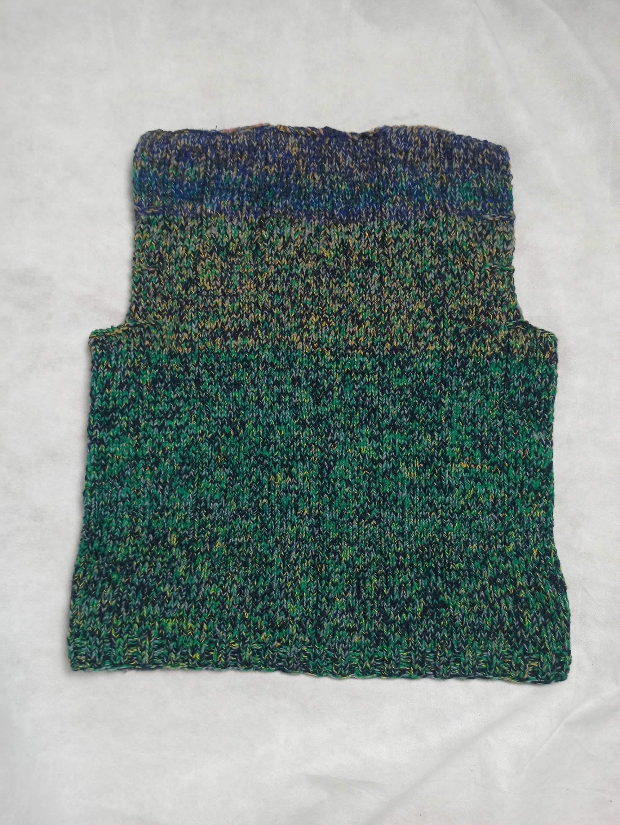 90s Vintage multicolor Sweter Bezrękawnik Vest