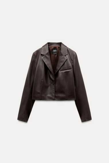 Skórzana kurtka damska Zara 34 XS 100% skóra