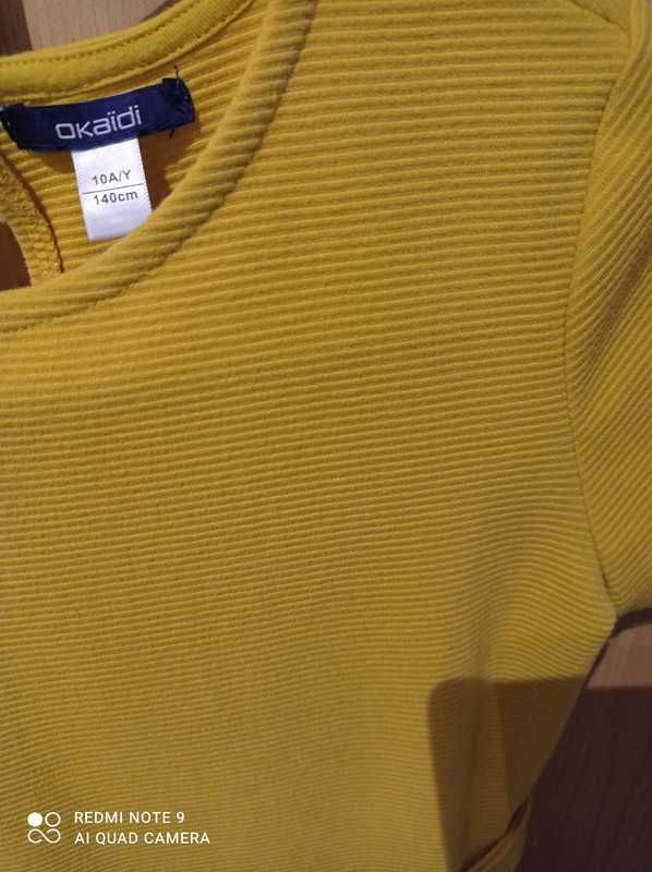 Sukienka Okaïdi musztardowa