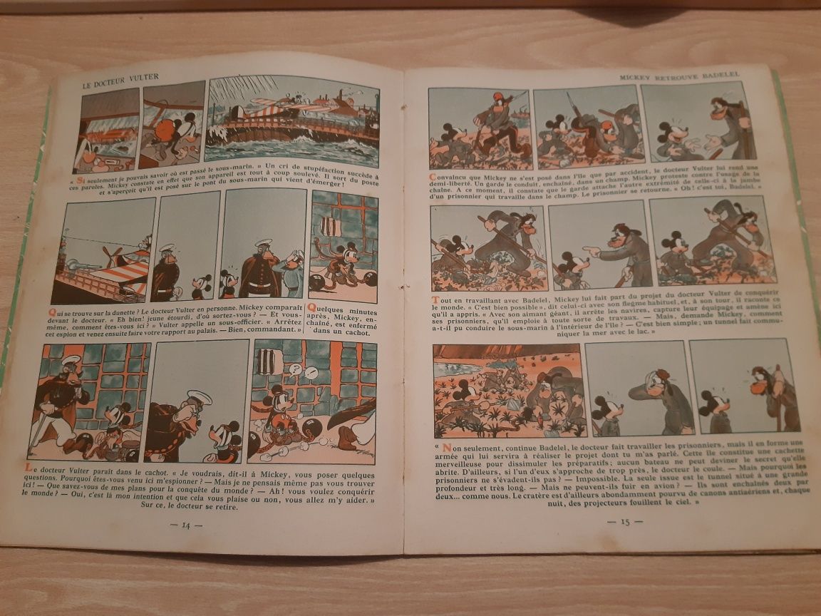 Raríssimo livro de 1937 "Mickey Chez Les Pirates "