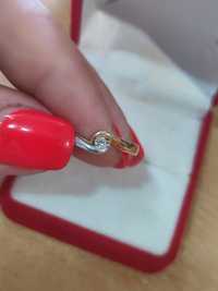 Золотое кольцо с бриллиантом 0.04 карата