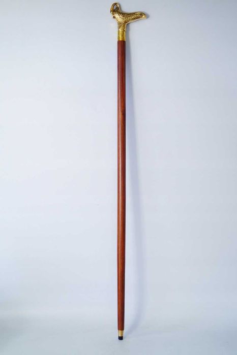 LASKA spacerowa ŁABĘDŹ mosiężny drewniana