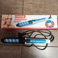 Плойка спиральная для локонов для завивки волос NOVA NHC-5311 Синяя