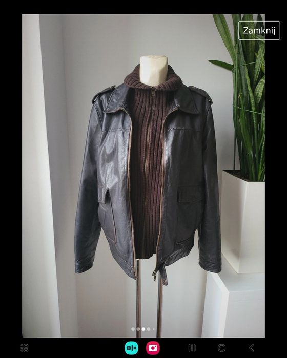 Męska ocieplana kurtka skórzana Soda rozm L