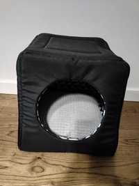 IKEA LURVIG legowisko domek dla kota czarne z poduchą szarą NOWE
