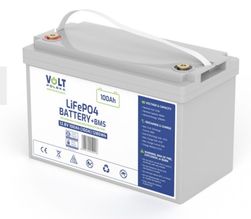 Акумулятор для ДБЖ Volt Polska LiFePO4 12,8V 100Ah BMS