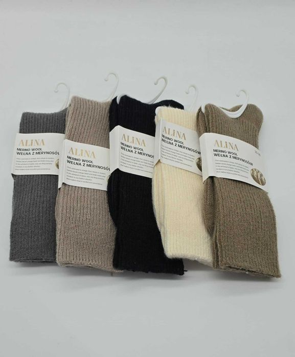5-pak Skarpet Damskich Premium z Wełny Merino 35-38