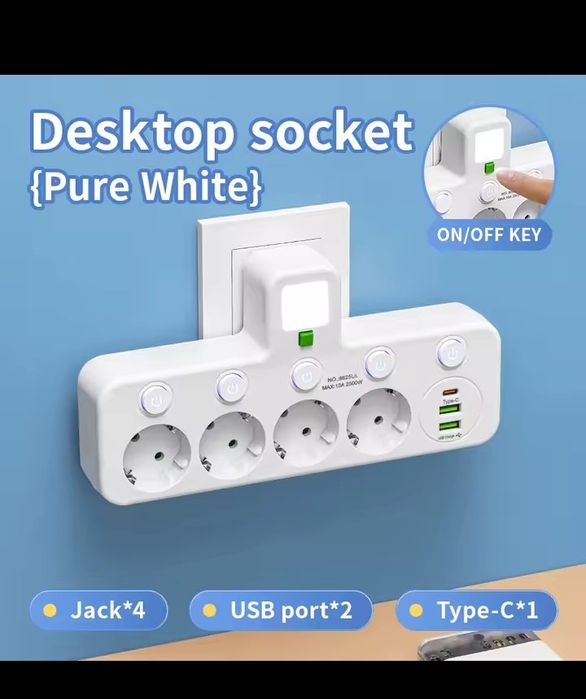 Listwa zasilająca gniazda USB wyłączniki.