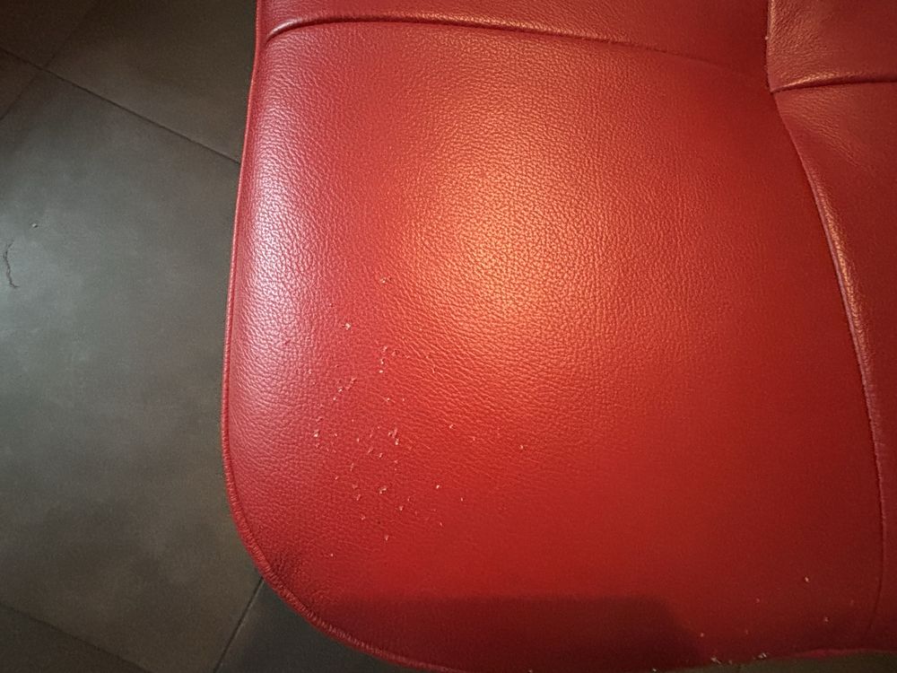 Sofa skorzana czerwona
