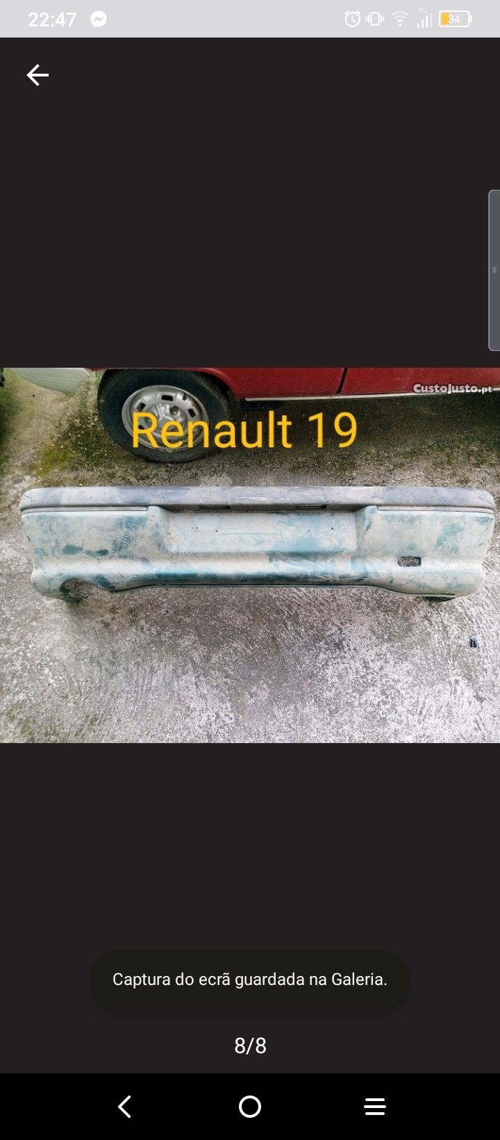 Parachoques Renault 19