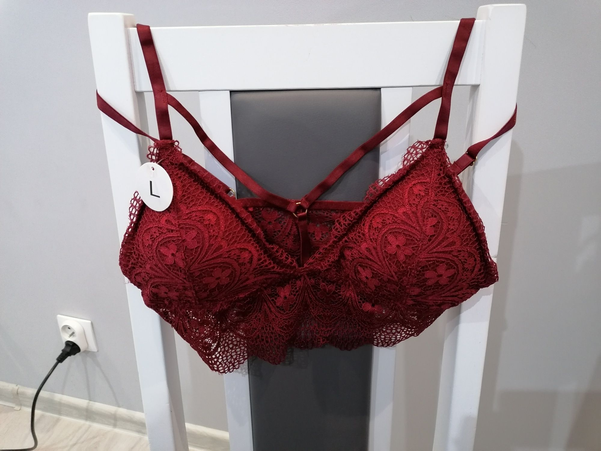 Burgundowy top l