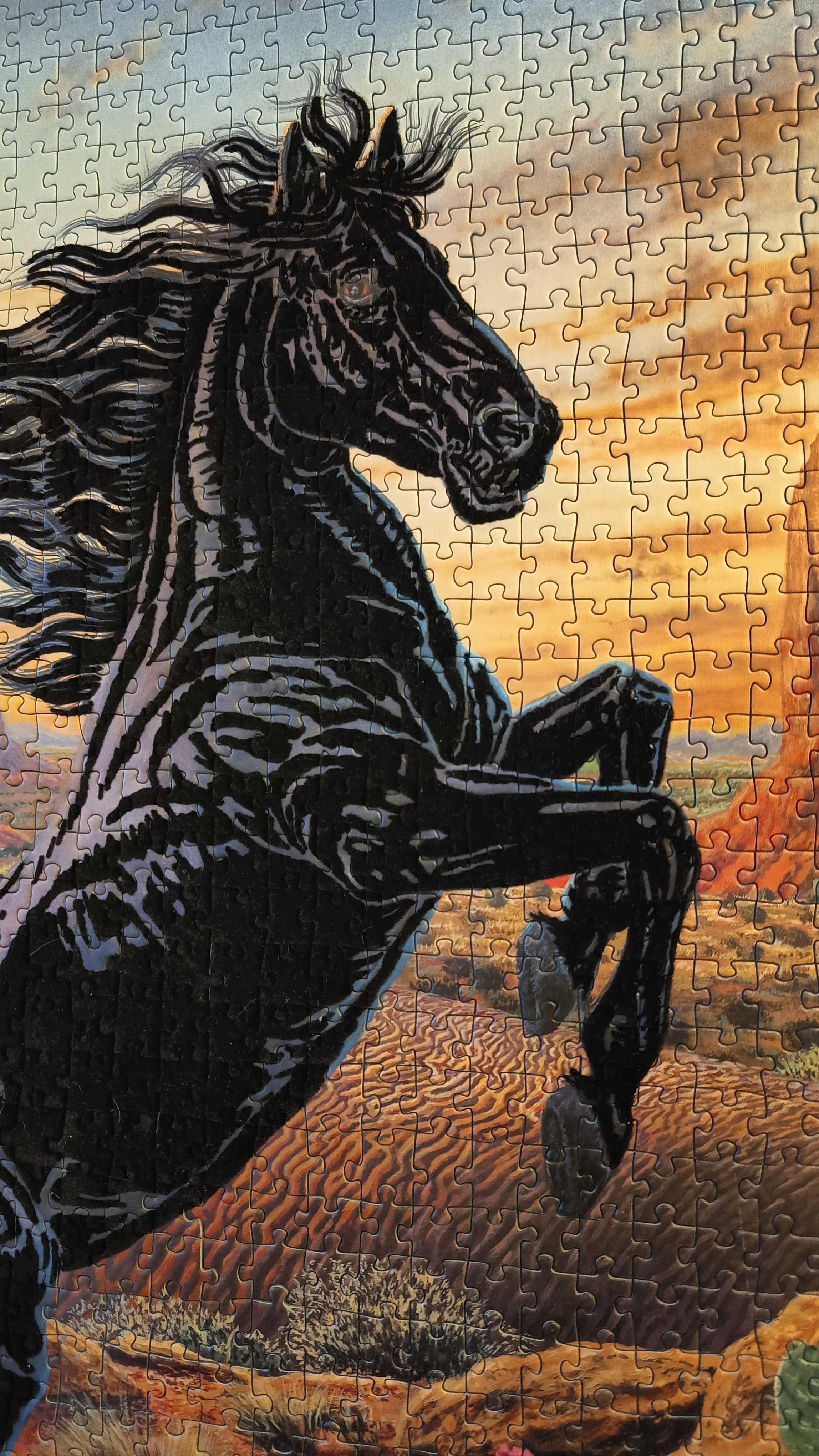 Obraz puzzle koń mustang
