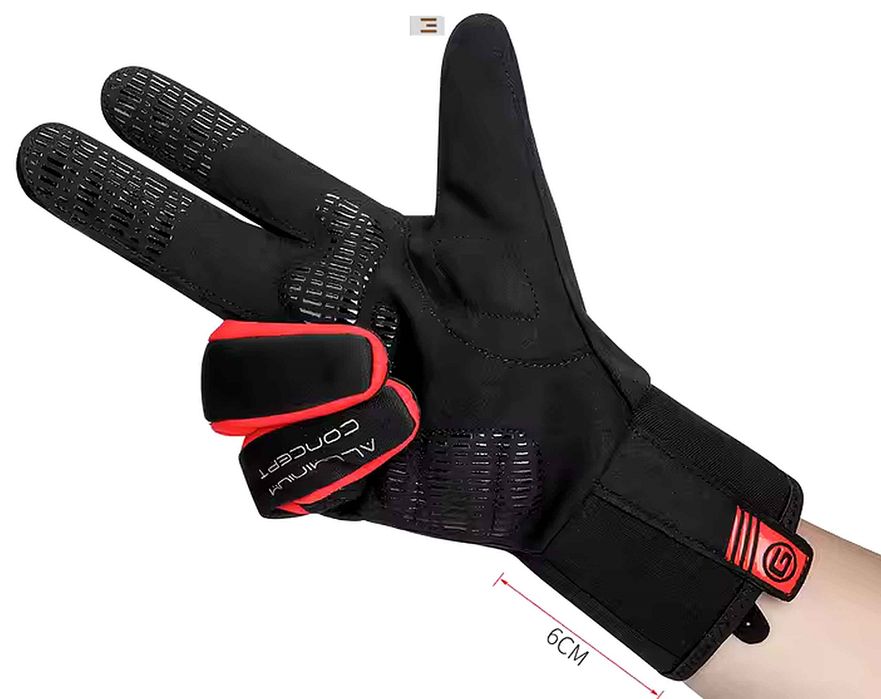 GIYO Rękawiczki Rowerowe z Długimi Palcami Zimowe Komfort do 2 stopniL