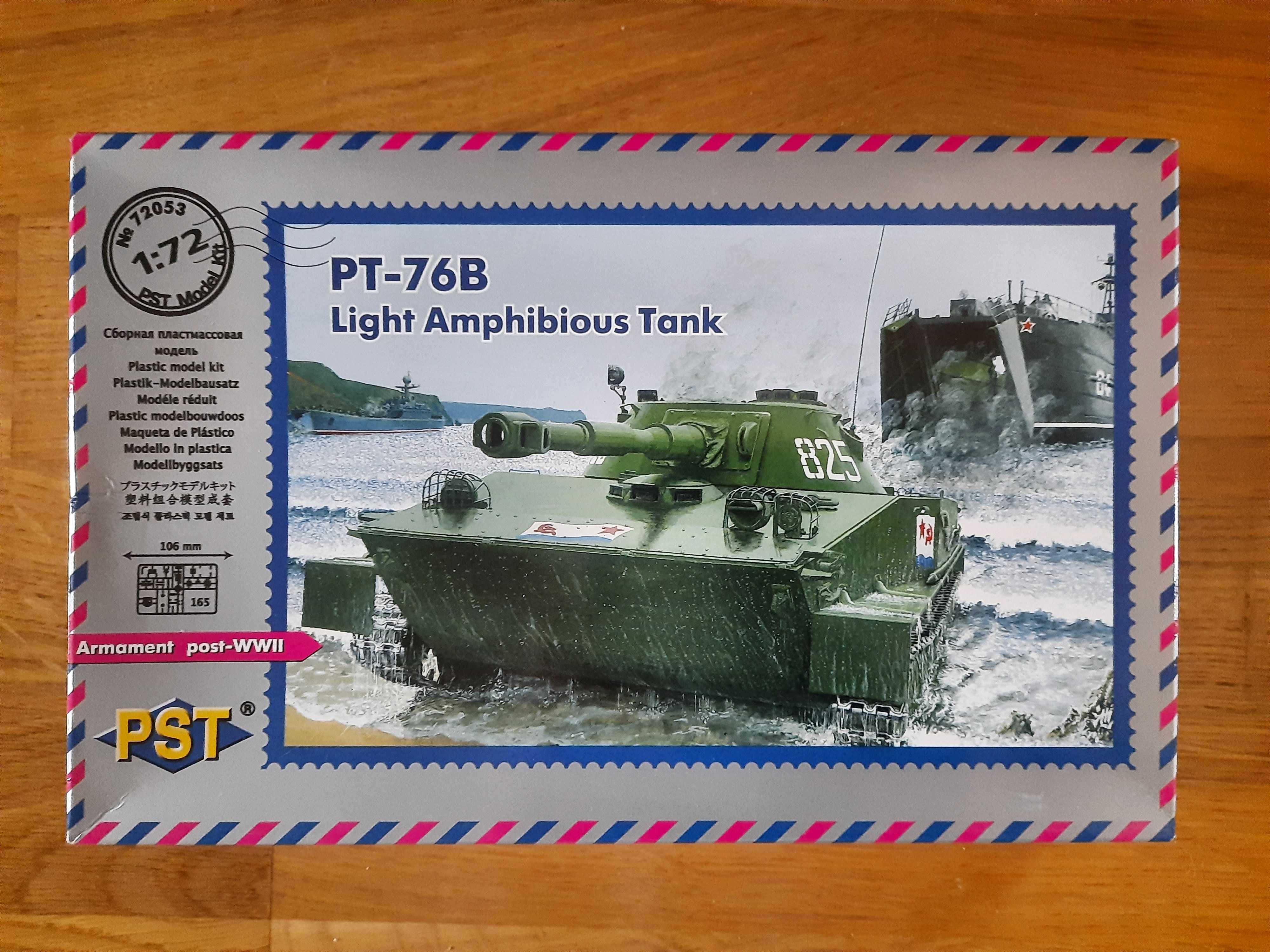 Model do sklejania PT-76B Light Amphibious Tank skala 1/72