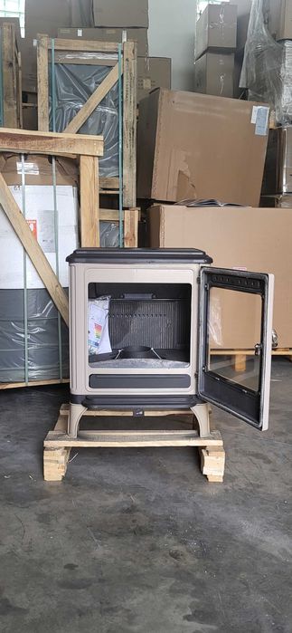 Камін піч буржуйка  Hosseven 8005-c  беж 10 kw