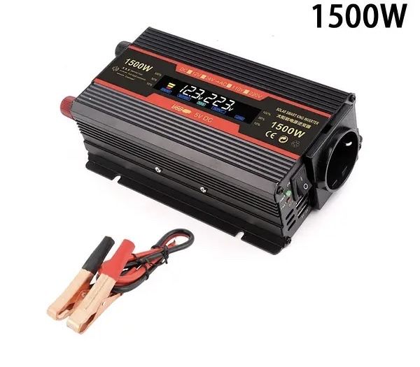 Инвертор автомобильный 12V-220V 1500 W преобразователь 12 220  1500 Вт