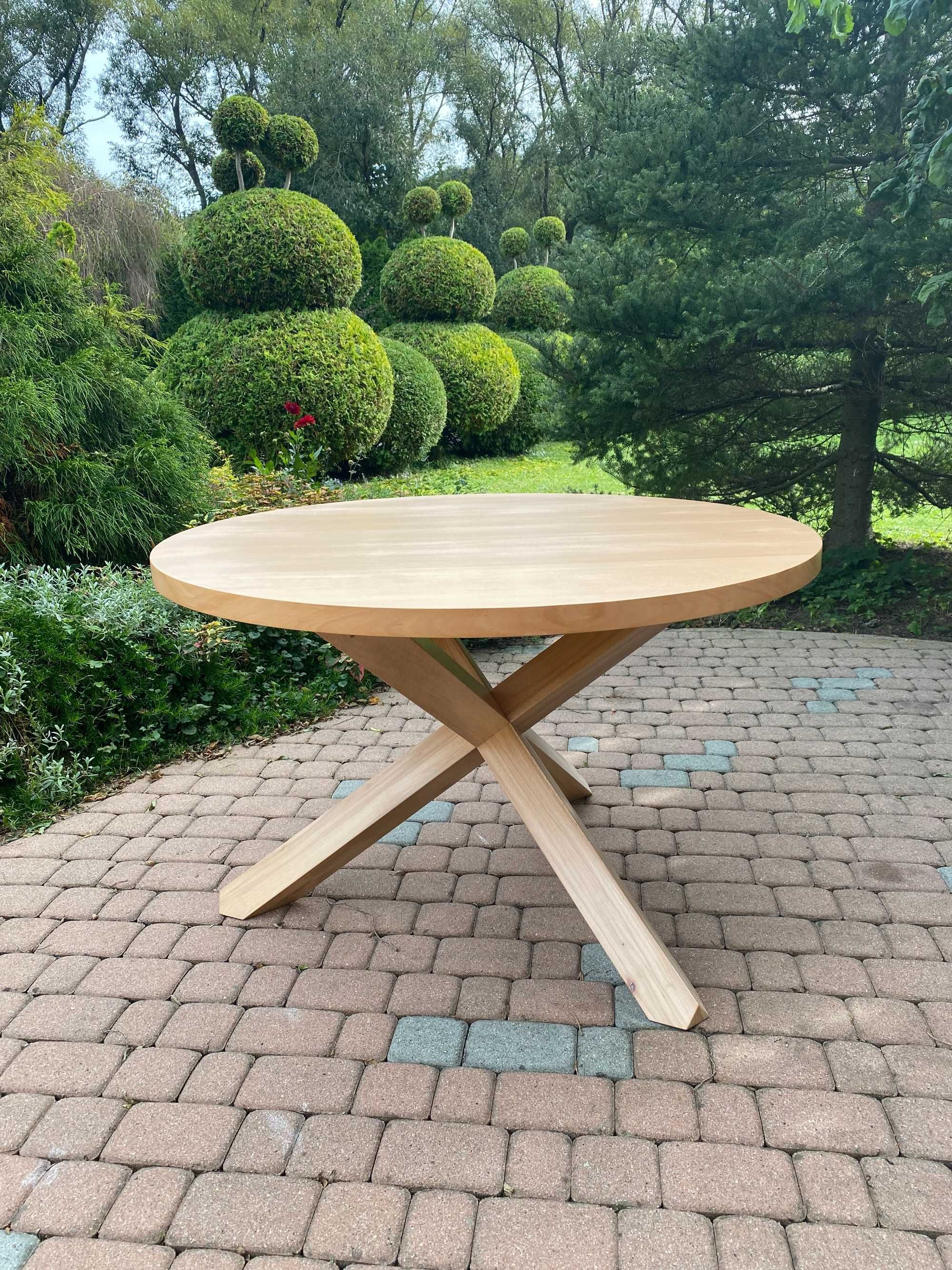 Stół okrągły bukowy 120cm