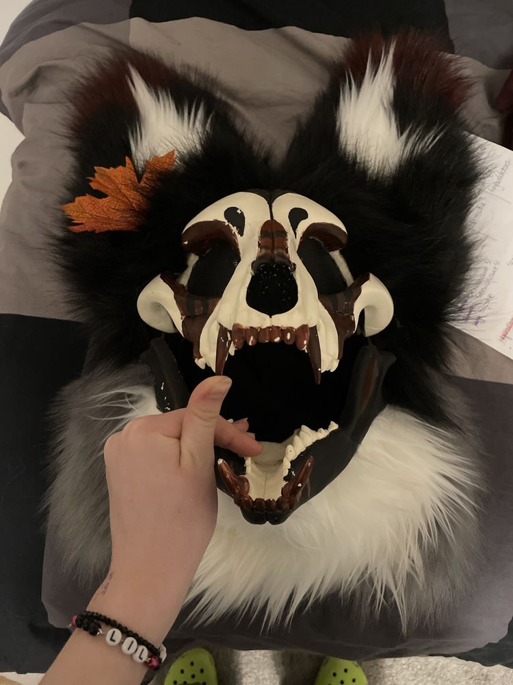 Skull dog fursuit furry