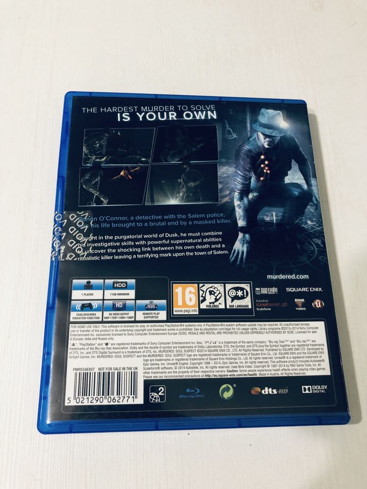 Murdered soul suspect gra na ps4 gry playstation square enix ps5 pro