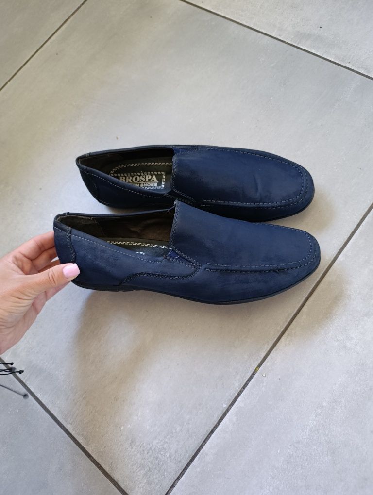 Męskie mokasyny espadryle 43