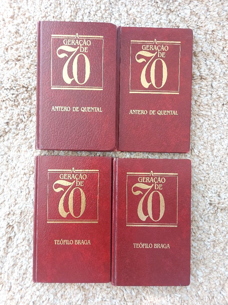 Coleção 4 livros - A Geração de 70 - Antero de Quental e Teófilo Braga