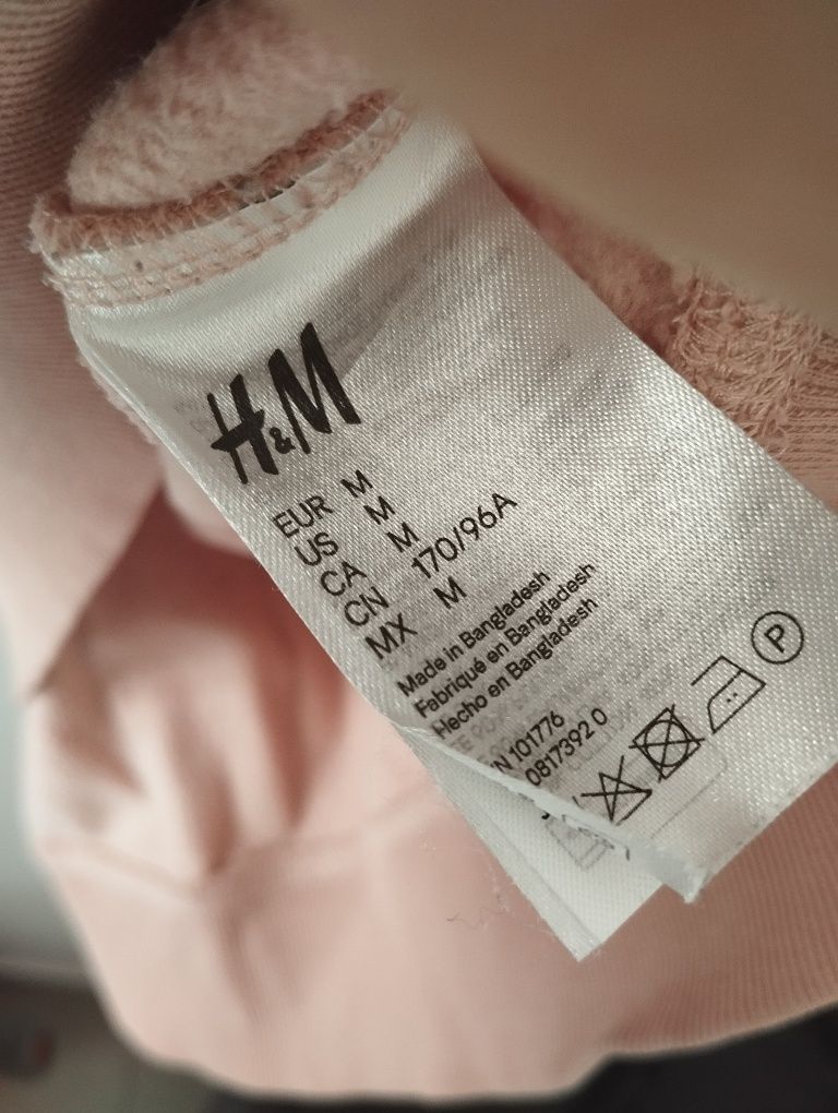 Różowa bluza oversize HM M 38