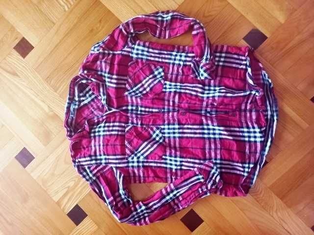 Damska koszula czerwona w kratę rozmiar S 36