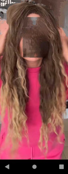 Peruka nowa mokra włoszka ombre długa