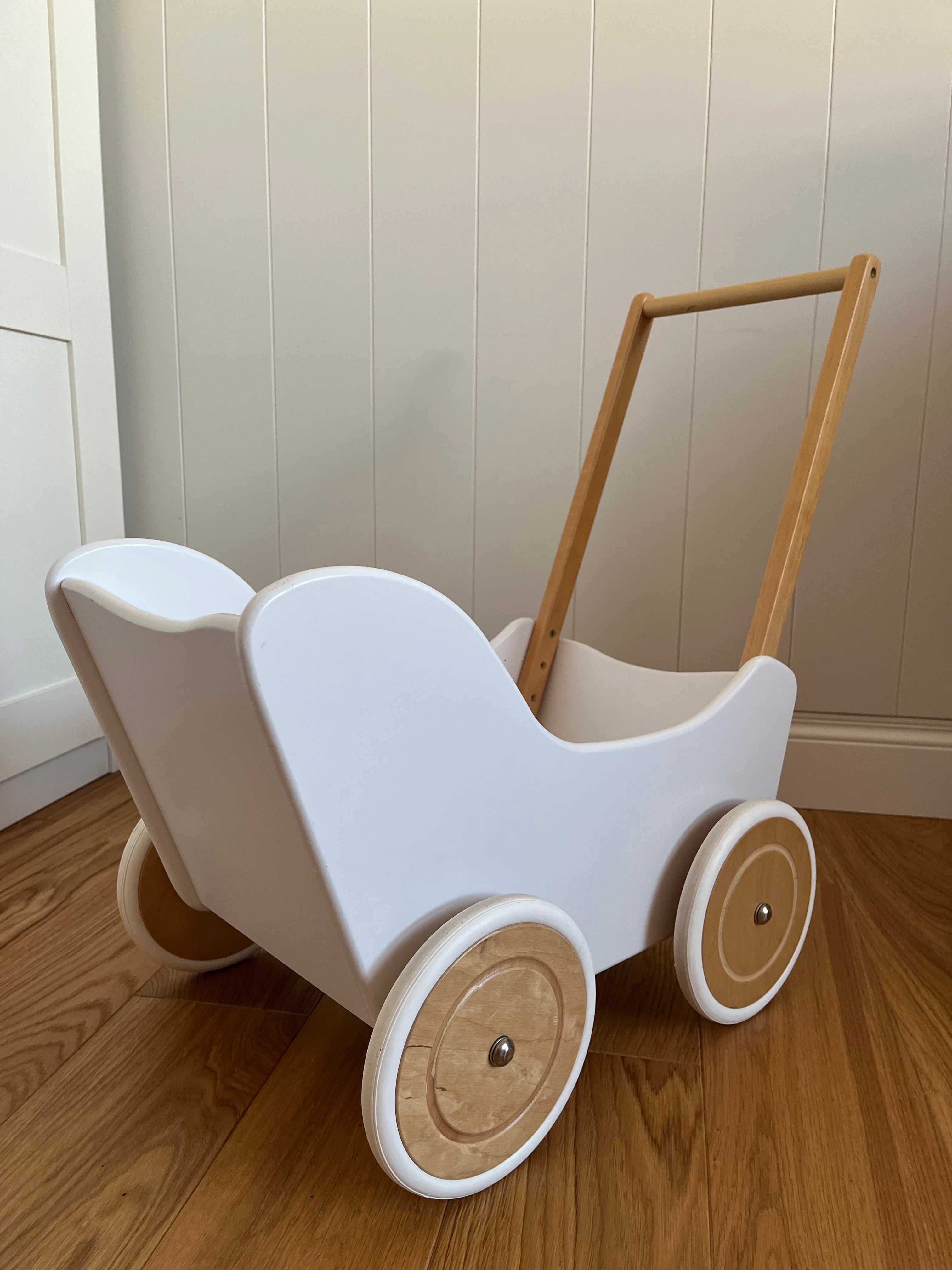 Drewniany wózek dla lalek  - lalki w cenie