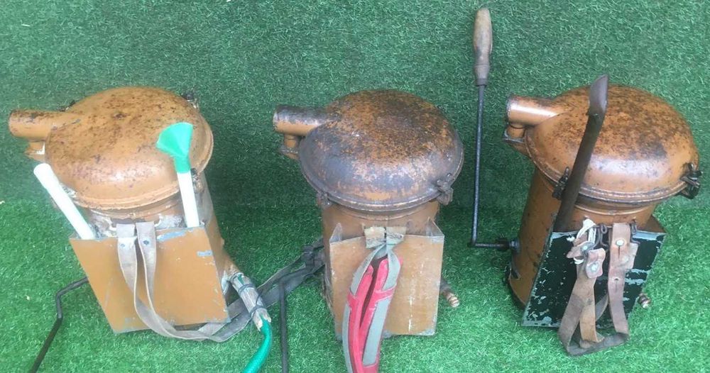 Enxofradeiras antigas, em latão