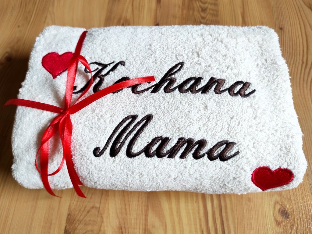 Ręcznik kąpielowy z haftem na dzień Matki prezent