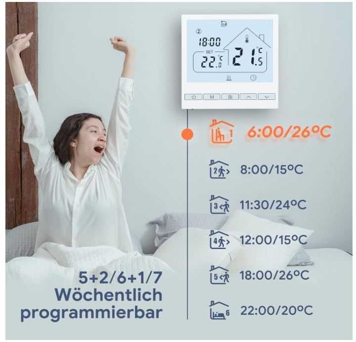 Termostat BEOK TOL47WIFI-WD do wodnego ogrzewania podłogowego