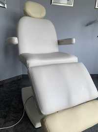 Krzesło Fotel Kosmetyczny Elektryczny Regulowany Pilotem Eko Skóra