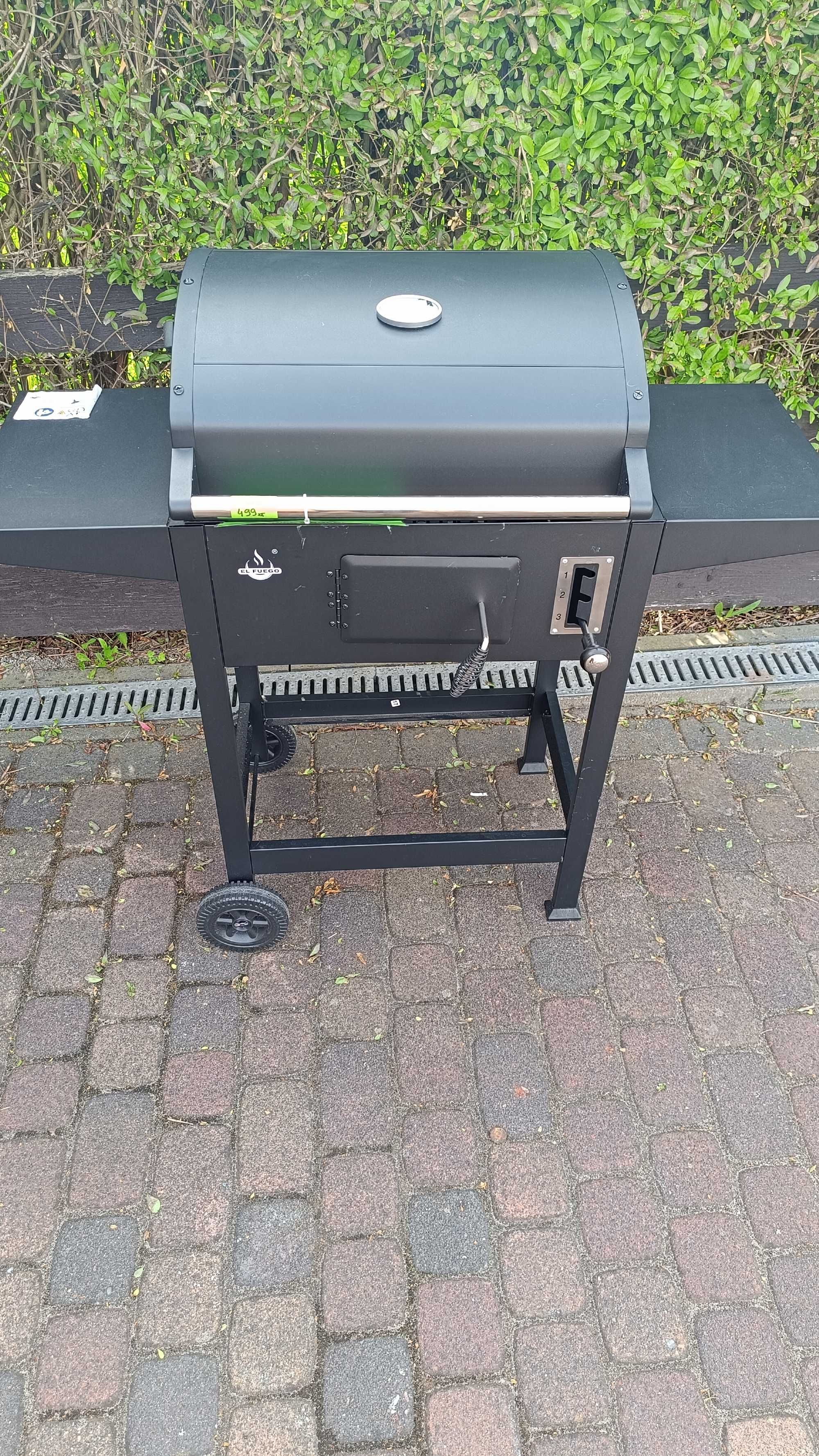 GRILL WĘGLOWY EL FUEGO OTTAWA S 2 boczne półki regulacja paleniska !