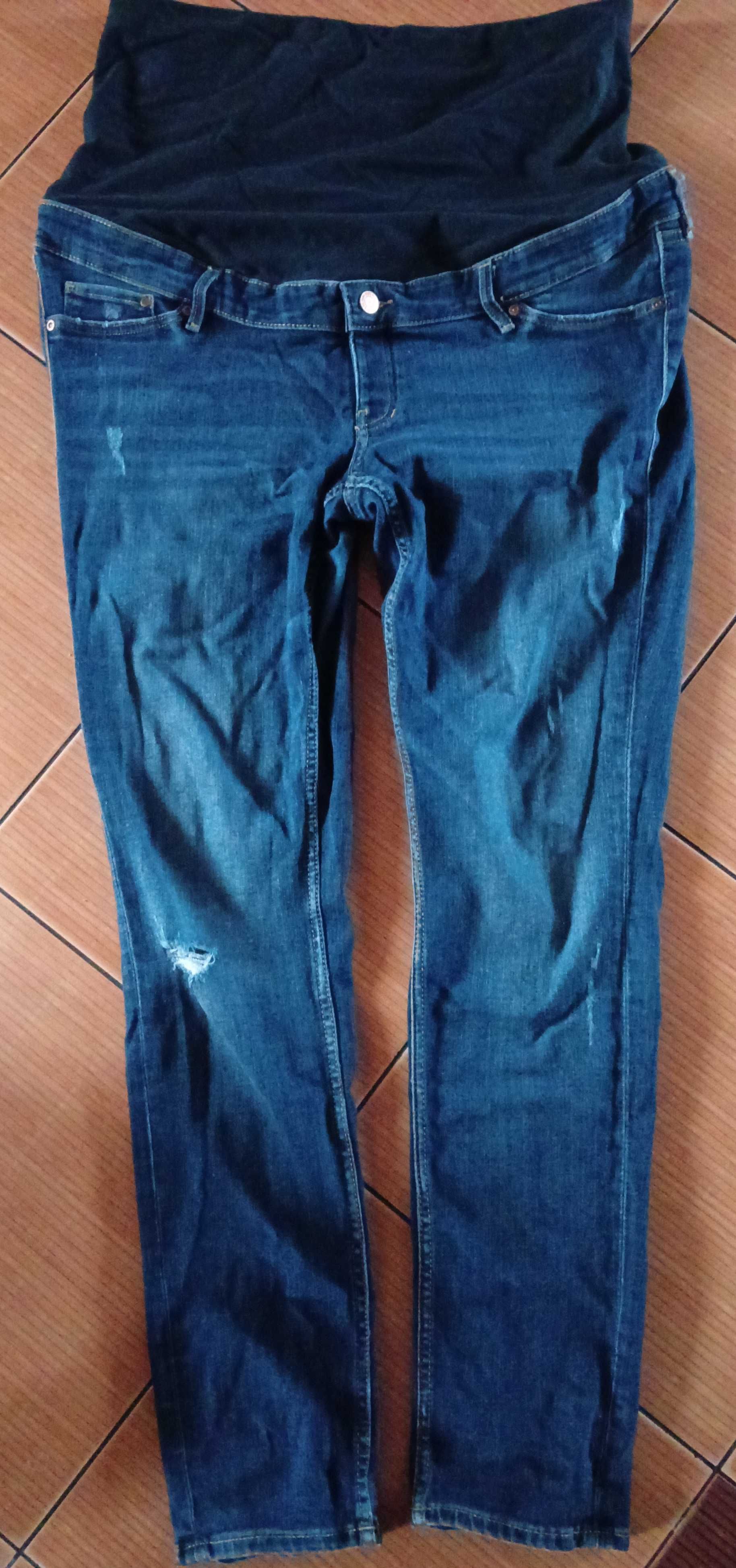 Spodnie jeansy ciążowe 46