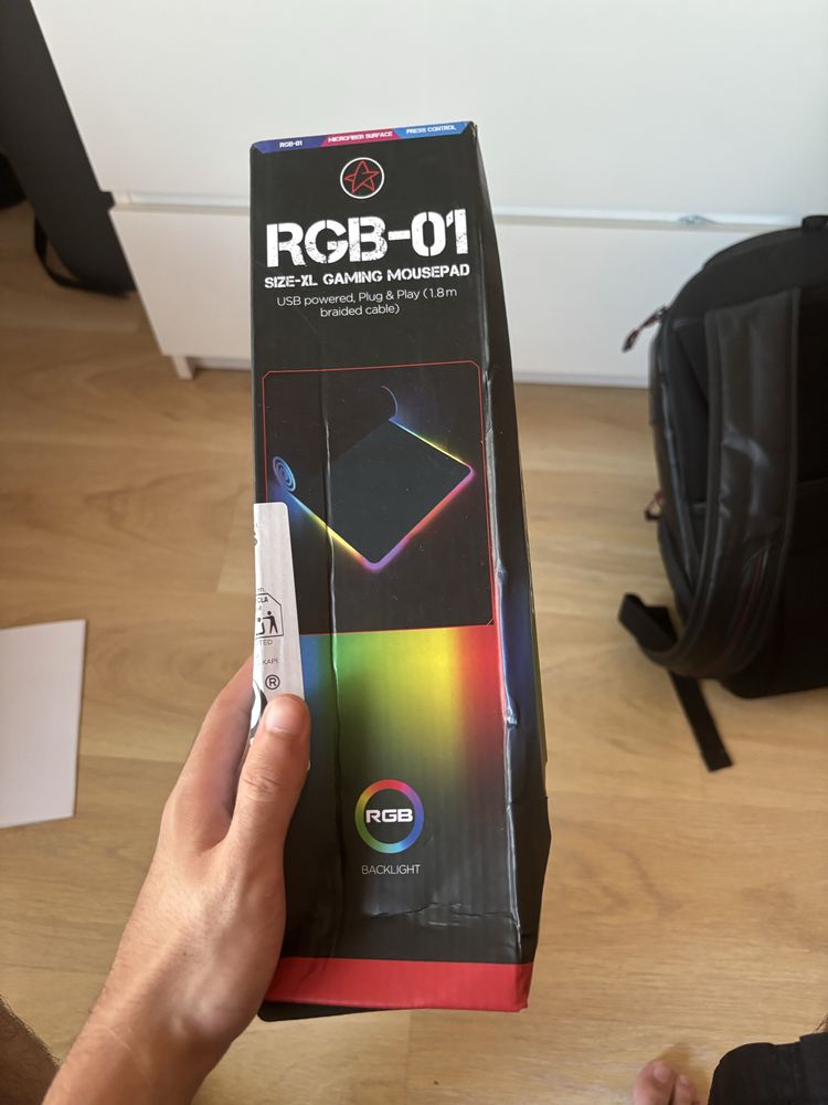 Mouse Pad Selado RGB! Top para gaming com leds! Novo