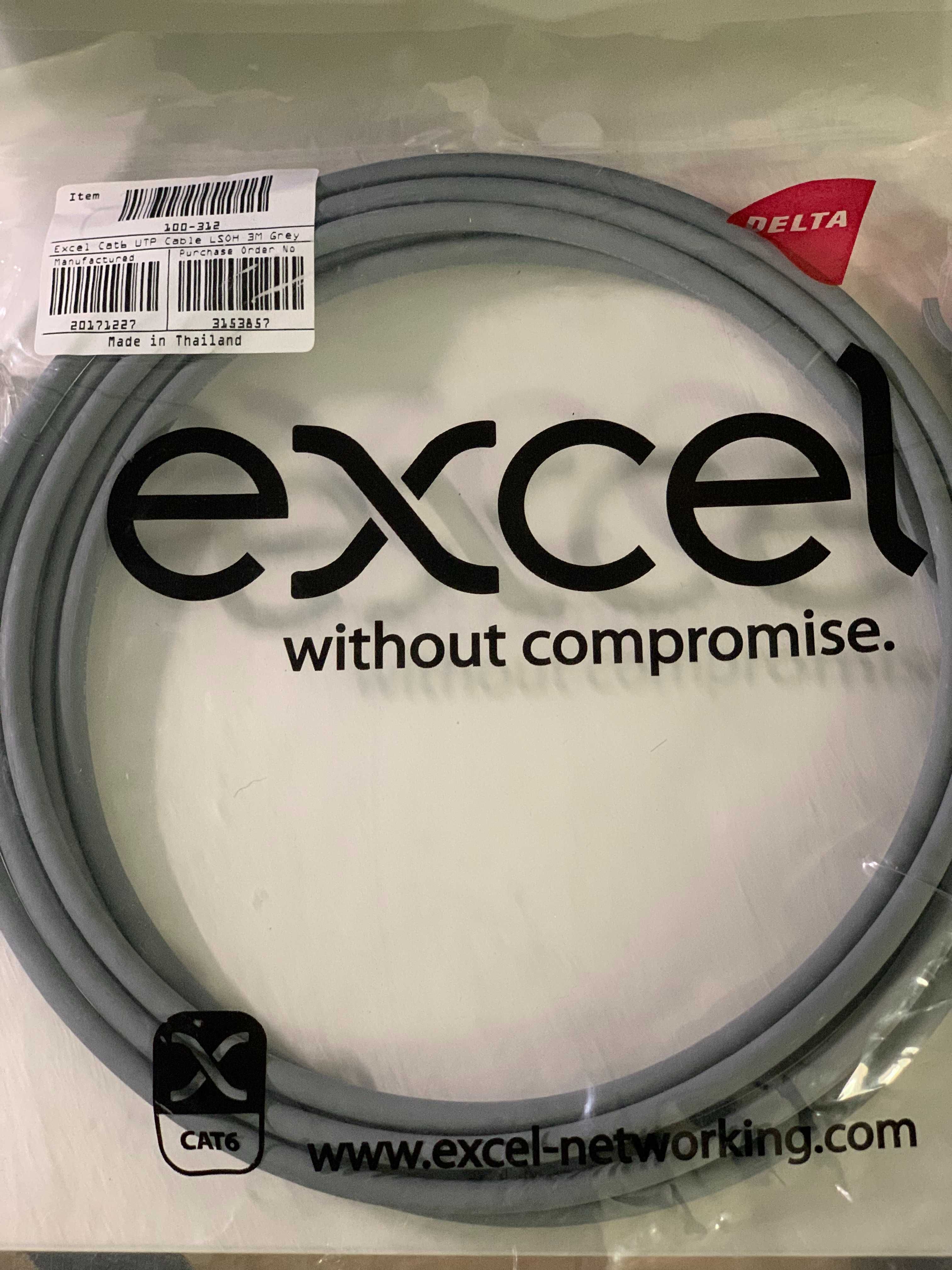 Patchcord cat 6 3mts 100-312 Excel