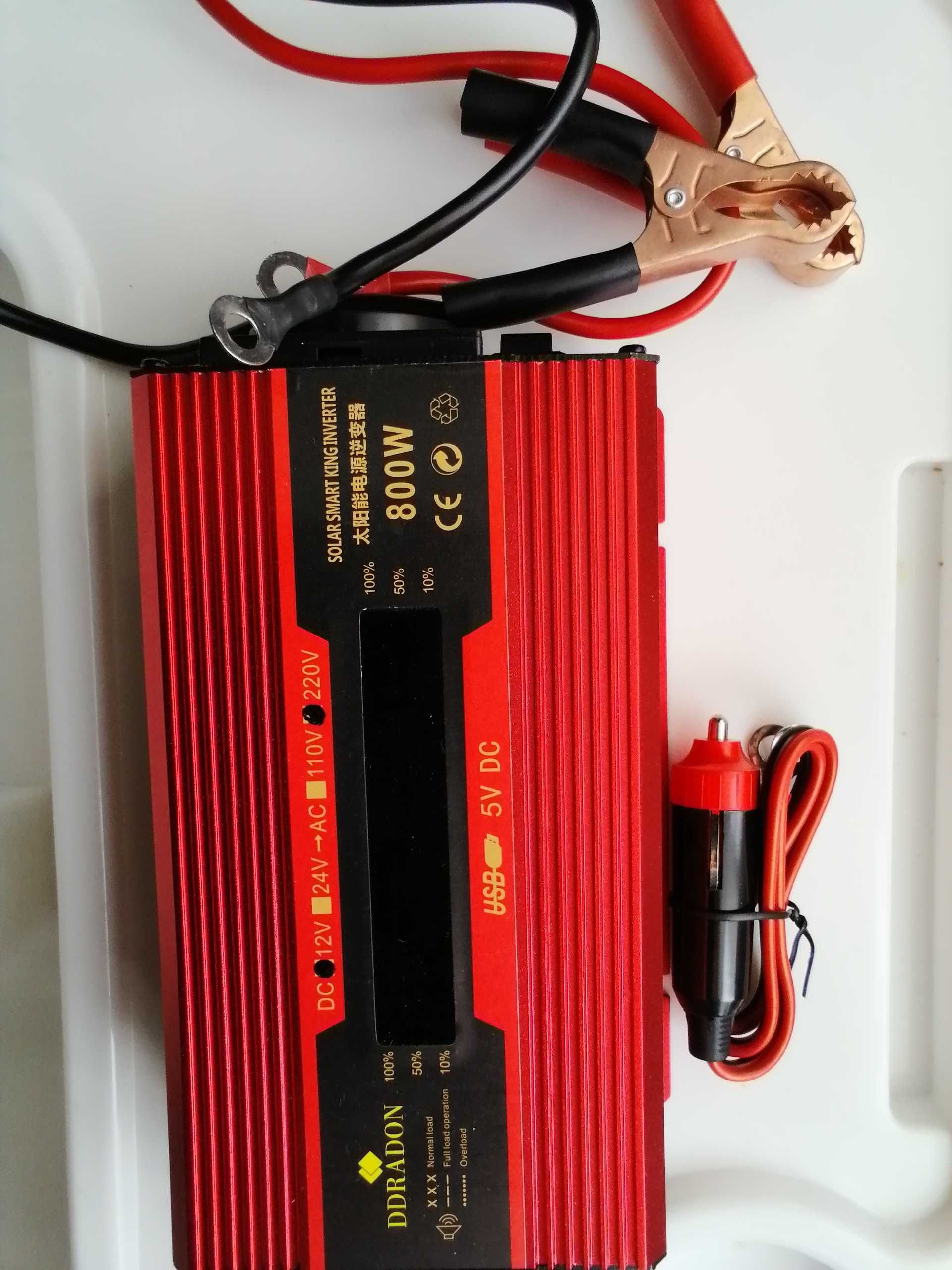 Інвертор DDRADOM 800W+USB ,,чистий синус