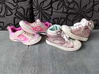 r.31, dwie pary, Skechers, świecące adidasy i wysokie trampki, komple