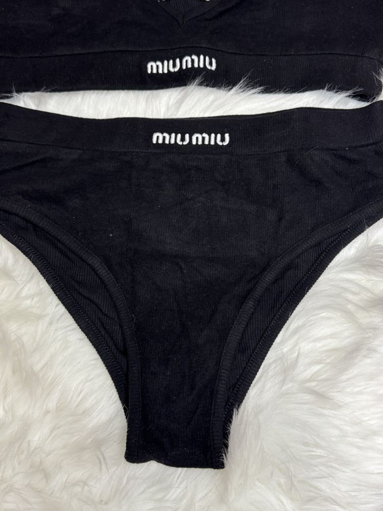 Комплект білизни Miu Miu чорний