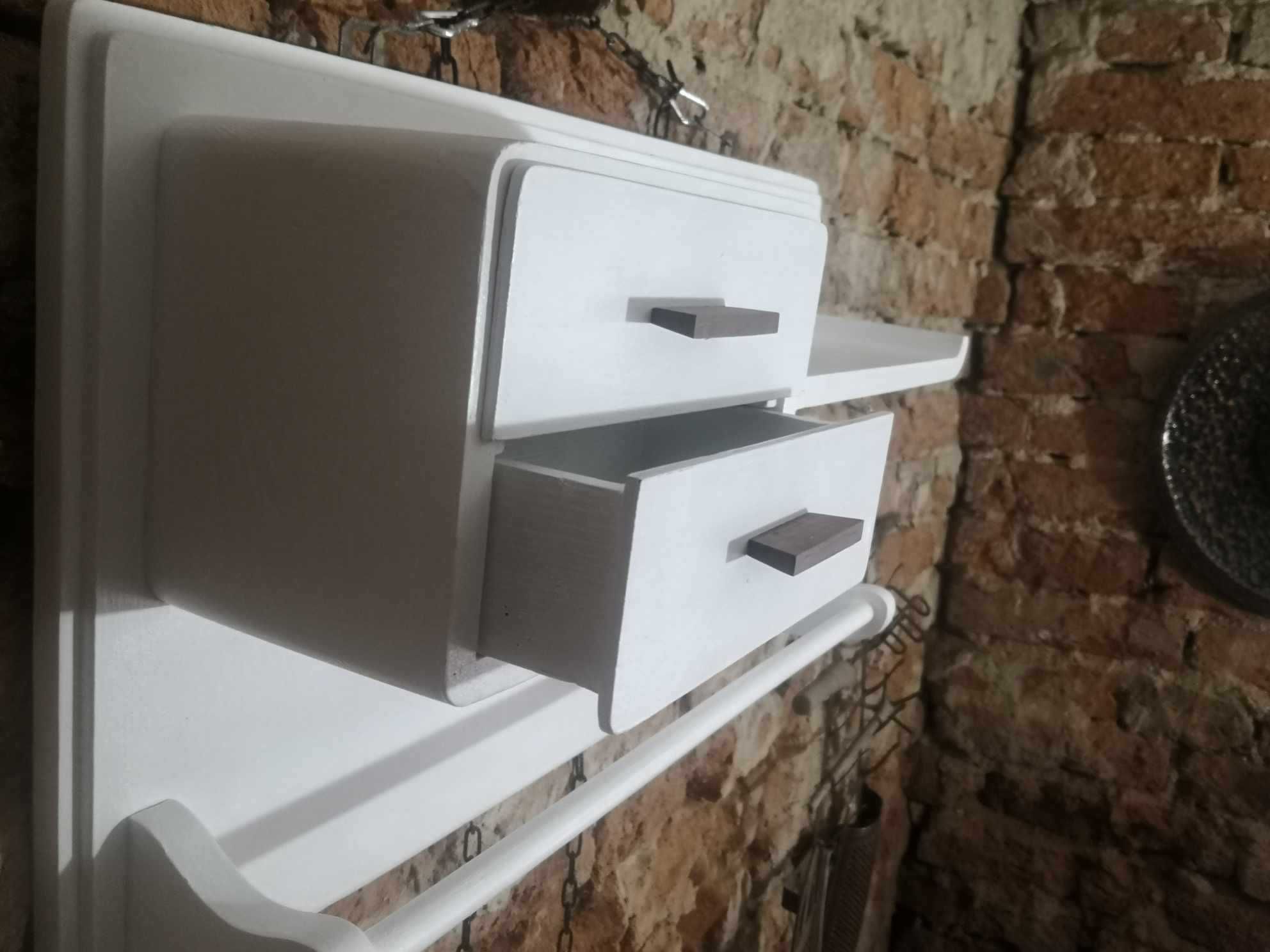 półeczka szafka kuchenna łazienkowa prl teak design