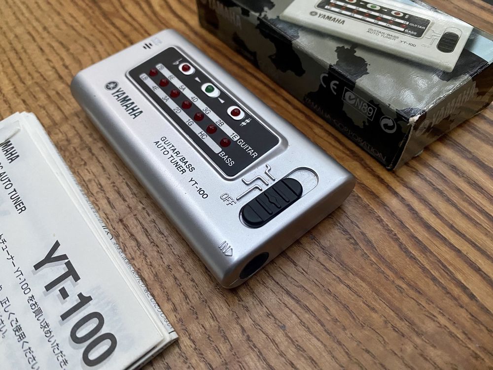 Yamaha YT-100 guitar bass auto tuner stroik do gitary basu